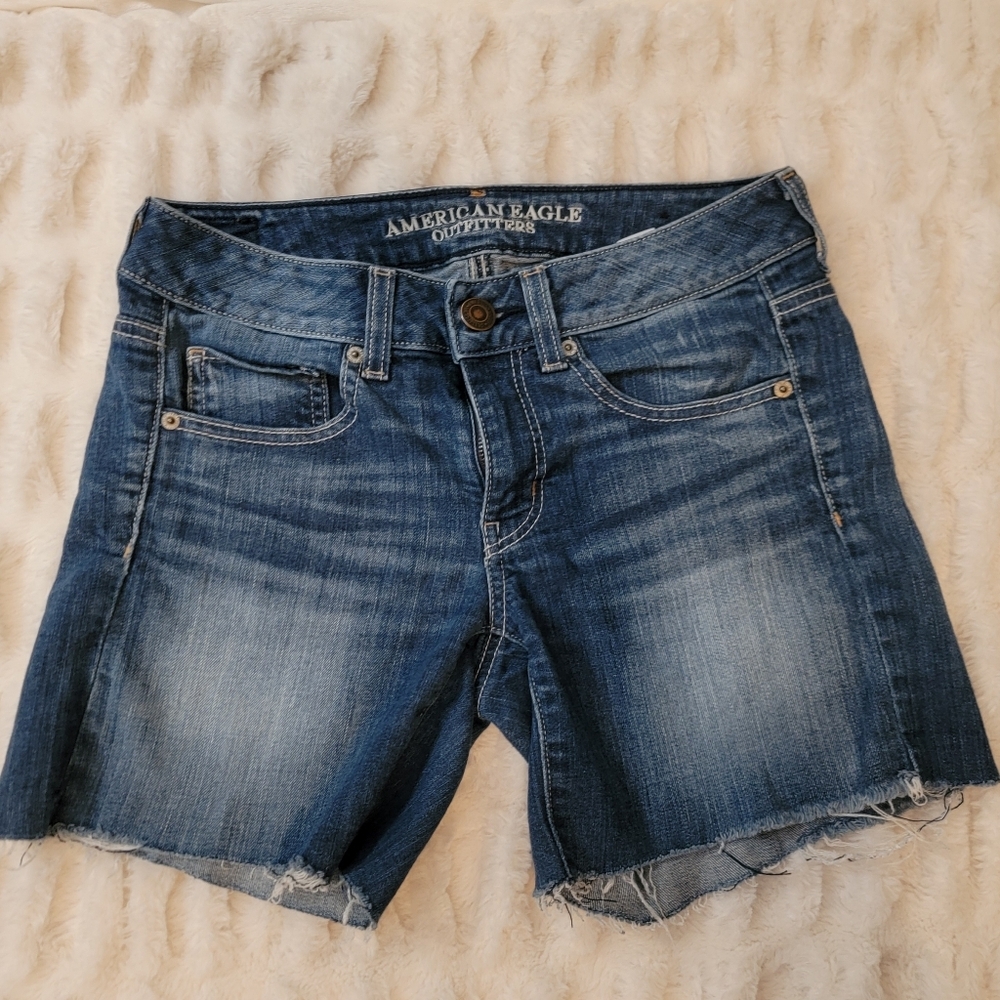 American Eagle Stretch Denim Cutoff Shorts